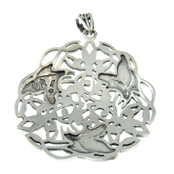 Solid 925 Sterling Silver Brigid Ashwood Celtic Raven Pendant by Peter Stone - Picture 5 of 5